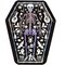 48Pack Halloween Party Paper Plates, Disposable Skeleton Coffin Decor Bulk 10 In